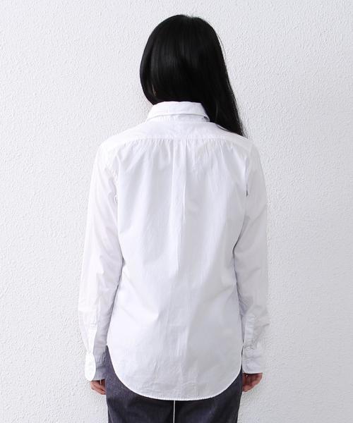 coen（コーエン）の「ブロードソリッドスリムワイヤーシャツ◆（シャツ/ブラウス・レディース・ホワイト/ロイヤルブルー・LARGE/SMALL/MEDIUM）」の4枚目の写真