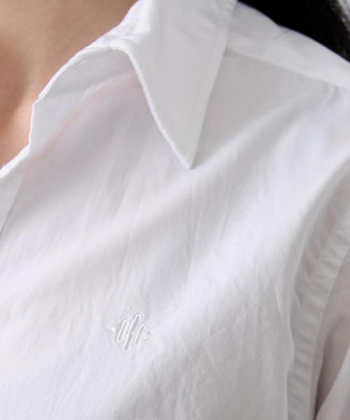 coen（コーエン）の「ブロードソリッドスリムワイヤーシャツ◆（シャツ/ブラウス・レディース・ホワイト/ロイヤルブルー・LARGE/SMALL/MEDIUM）」の5枚目の写真