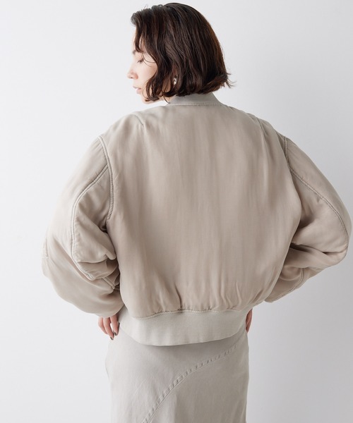 Whim Gazette(ウィムガゼット)の「ガーメントダイMA-1(MA-1・レディース・カーキ/ベージュ・FREE)」の17枚目の写真