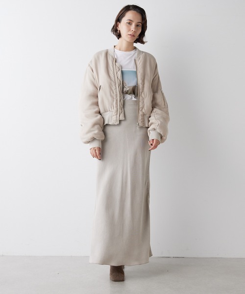 Whim Gazette(ウィムガゼット)の「ガーメントダイMA-1(MA-1・レディース・カーキ/ベージュ・FREE)」の20枚目の写真