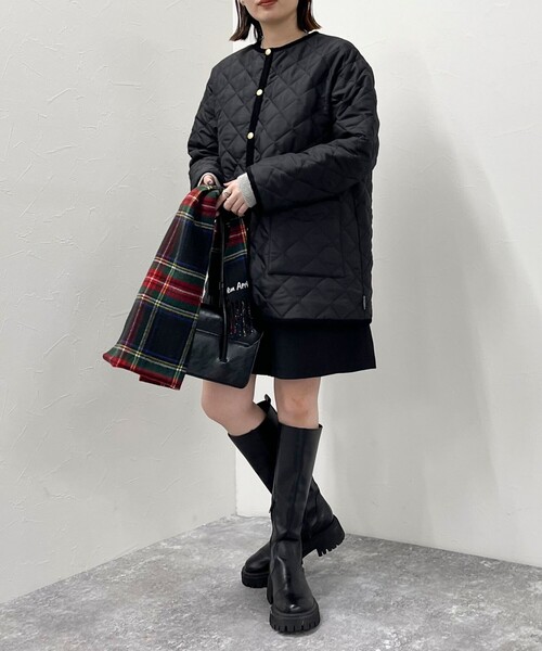 Traditional Weatherwear(トラディショナルウェザーウェア)の「【別注】【Traditional Weatherwear/トラディショナル ウェザーウェア】ARKLEY MIDDLE A-LINE コート(ブルゾン・レディース・ネイビー/ブラック・34/32)」の17枚目の写真