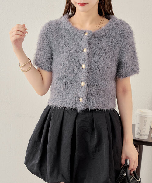 Chico（チコ）の「【セットアップ対応】ラメシャギー金釦