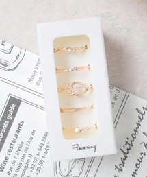 Flowering（フラワーリング）の「【5個セット】フェミニンデザイン/レイヤードリング（リング）」