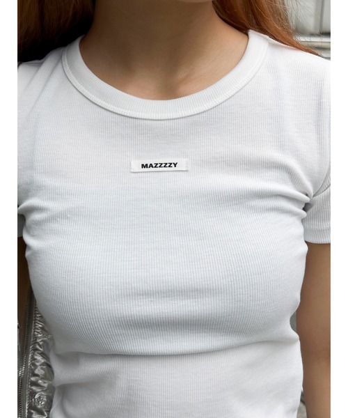 MAZZZZY(マジ―)の「MAZZZZY/ロゴネームT(Tシャツ/カットソー・レディース・ホワイト/ブラック/グレー・FREE)」の5枚目の写真