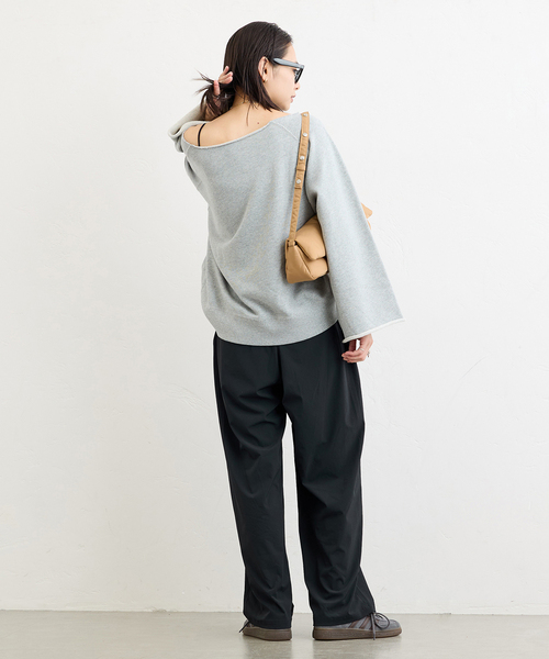 JOURNAL STANDARD（ジャーナルスタンダード）の「《WEB限定追加5》【接触冷感/防しわ/洗える/撥水】ナイロンストレッチワイドパンツ（その他パンツ・レディース・ブラック/カーキ・34/36/38/40）」の12枚目の写真