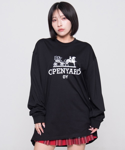 tシャツ 「OY/オーワイ」 CARRIAGE LONG SLEEVE/キャリッジ ロングスリーブ レディース メンズ OY/オーワイ』 CARRIAGE LONG SLEEVE/キャリッジ ロングスリーブ