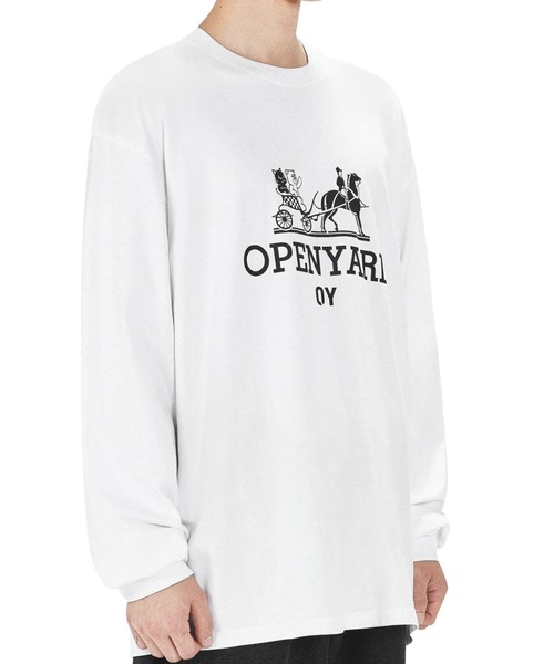OY(オーワイ)の「『OY/オーワイ』 CARRIAGE LONG SLEEVE/キャリッジ ロングスリーブ(Tシャツ/カットソー・レディース・ホワイト/ブラック・L/M/S)」の12枚目の写真