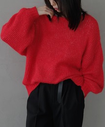 モヘアタッチシアーニットプルオーバー