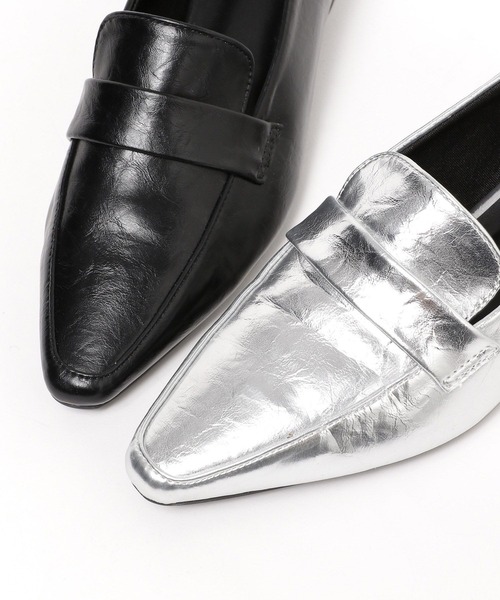 Elura（エルーラ）の「スクエアローファー／136857（ローファー・レディース・ブラック/シルバー・LARGE/MEDIUM）」の21枚目の写真