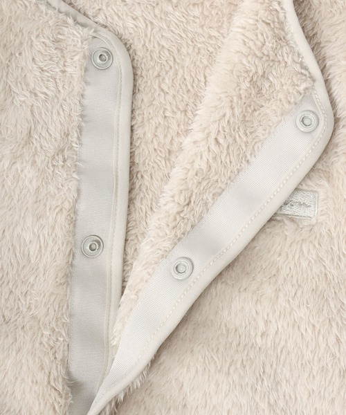 Champion(チャンピオン)の「Champion(チャンピオン)ワンポイントロゴ刺繍シェルパフリースノーカラージャケット レディース/ボアブルゾン(ノーカラージャケット・レディース・ブラック/グレイッシュベージュ・L/M)」の17枚目の写真