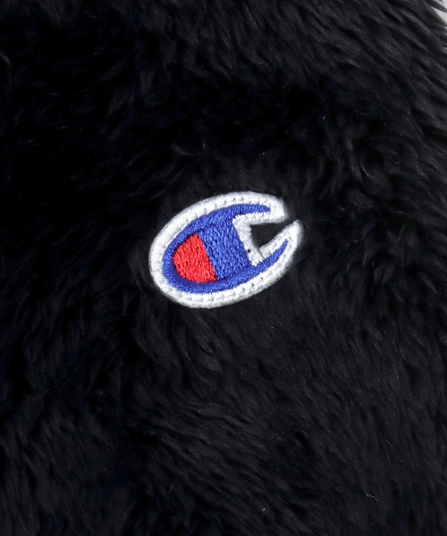 Champion(チャンピオン)の「Champion(チャンピオン)ワンポイントロゴ刺繍シェルパフリースノーカラージャケット レディース/ボアブルゾン(ノーカラージャケット・レディース・ブラック/グレイッシュベージュ・L/M)」の9枚目の写真