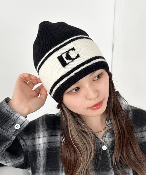 セール】モノトーンロゴビーニー（ニットキャップ/ビーニー）｜CLEA