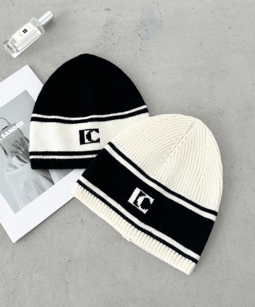 CLEA（クレア）の「モノトーンロゴビーニー（ニットキャップ/ビーニー・レディース・ホワイト/ブラック・FREE）」の16枚目の写真