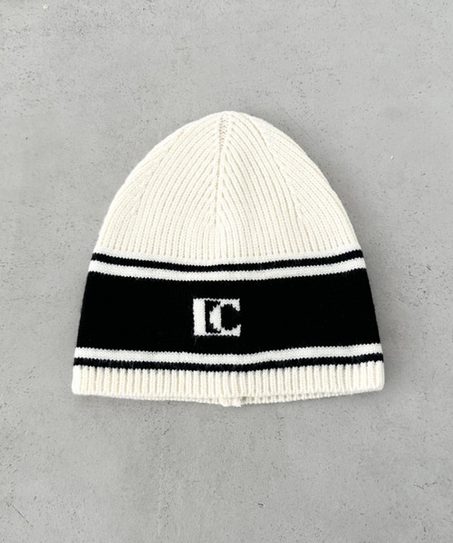 CLEA（クレア）の「モノトーンロゴビーニー（ニットキャップ/ビーニー・レディース・ホワイト/ブラック・FREE）」の17枚目の写真