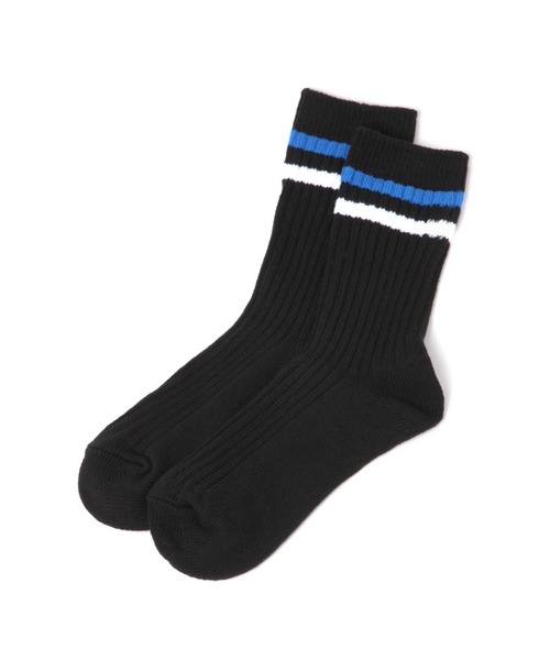 LEPSIM(レプシィム)の「【Healthknit/ヘルスニット】ラインソックス 132008(ソックス/靴下・レディース・アイボリー/ブラック/グレー/オフホワイト/ホワイト系その他/ホワイト系その他2・ONE SIZE)」の1枚目の写真