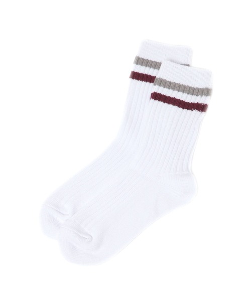 LEPSIM(レプシィム)の「【Healthknit/ヘルスニット】ラインソックス 132008(ソックス/靴下・レディース・アイボリー/ブラック/グレー/オフホワイト/ホワイト系その他/ホワイト系その他2・ONE SIZE)」の8枚目の写真