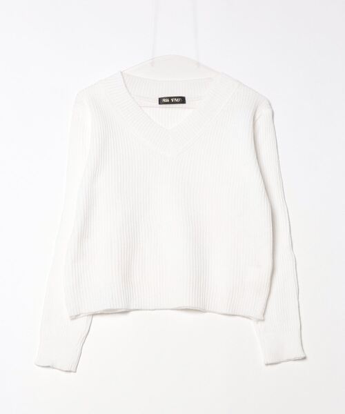FREE STYLISTS(フリー スタイリスト)の「Vネックニット プルオーバー(ニット/セーター・レディース・ホワイト/チャコールグレー/グレー/モカ・FREE)」の20枚目の写真