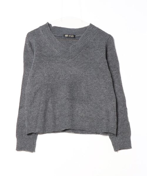 FREE STYLISTS(フリー スタイリスト)の「Vネックニット プルオーバー(ニット/セーター・レディース・ホワイト/チャコールグレー/グレー/モカ・FREE)」の21枚目の写真