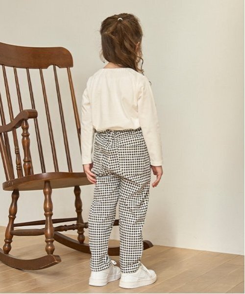 petit main（プティマイン）の「【スマイル/リンク】リボン刺しゅうロングパンツ(キッズサイズ)（その他パンツ・キッズ・ブルー/ブラック/マルチ/ピンク/キナリ/ラベンダー・80ｃｍ/90cm/100cm/110cm/120cm/130cm）」の7枚目の写真