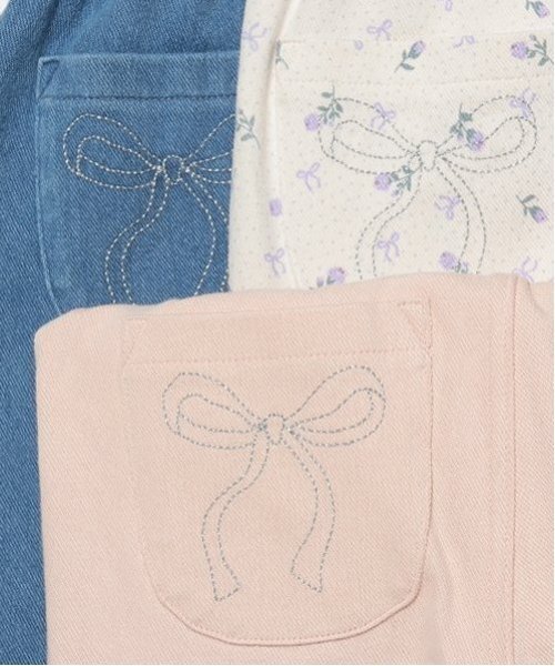 petit main（プティマイン）の「【スマイル/リンク】リボン刺しゅうロングパンツ(キッズサイズ)（その他パンツ・キッズ・ブルー/ブラック/マルチ/ピンク/キナリ/ラベンダー・80ｃｍ/90cm/100cm/110cm/120cm/130cm）」の20枚目の写真