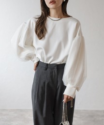 チュールスリーブダンボールプルオーバー