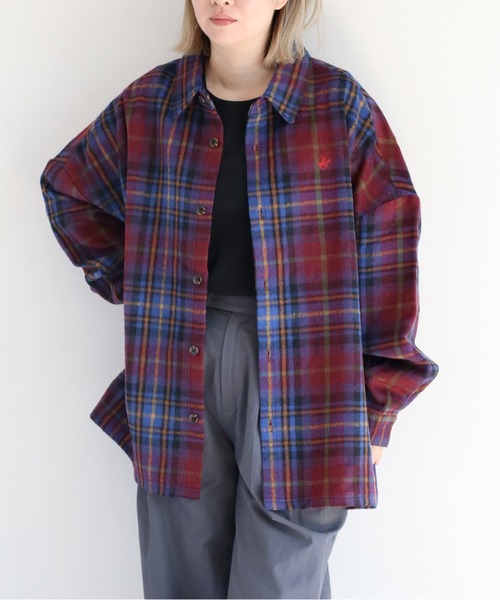 ブラウス シャツ BEVERY HILLS P.C/ビバリーヒルズポロクラブ シャギーチェックシャツジャケット 4487-2141 レディース BEVERY HILLS P.C ビバリーヒルズポロクラブ 長袖 シャツ