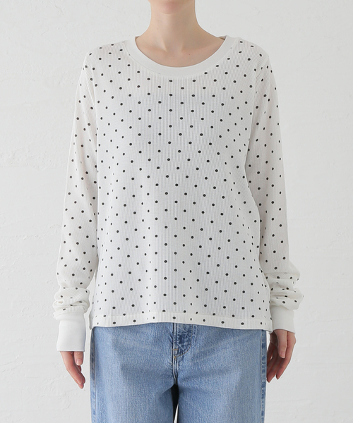 MILLER(ミラー)の「《別注》【MILLER/ミラー】 Waffle LS Tee:ワッフルロンT(Tシャツ/カットソー・レディース・ホワイト/ブラウン/その他・FREE)」の16枚目の写真