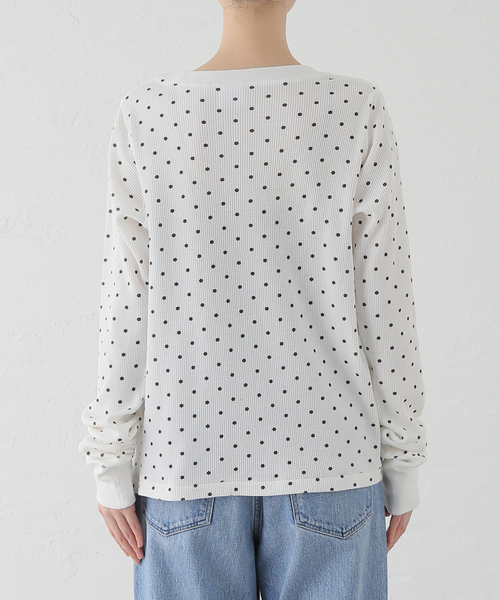 MILLER(ミラー)の「《別注》【MILLER/ミラー】 Waffle LS Tee:ワッフルロンT(Tシャツ/カットソー・レディース・ホワイト/ブラウン/その他・FREE)」の18枚目の写真