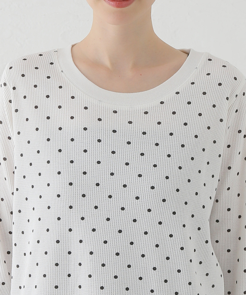 MILLER(ミラー)の「《別注》【MILLER/ミラー】 Waffle LS Tee:ワッフルロンT(Tシャツ/カットソー・レディース・ホワイト/ブラウン/その他・FREE)」の19枚目の写真