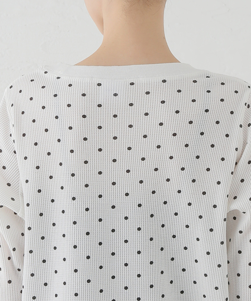 MILLER(ミラー)の「《別注》【MILLER/ミラー】 Waffle LS Tee:ワッフルロンT(Tシャツ/カットソー・レディース・ホワイト/ブラウン/その他・FREE)」の20枚目の写真
