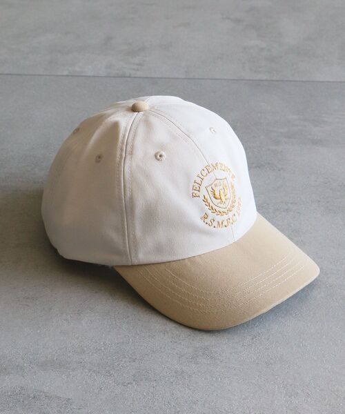 CRAFT STANDARD BOUTIQUE（クラフトスタンダードブティック）の「【ユニセックス】エンブレム刺繍バイカラーキャップ（キャップ・レディース・ブラック/ライトベージュ/チャコールグレー・FREE）」の5枚目の写真