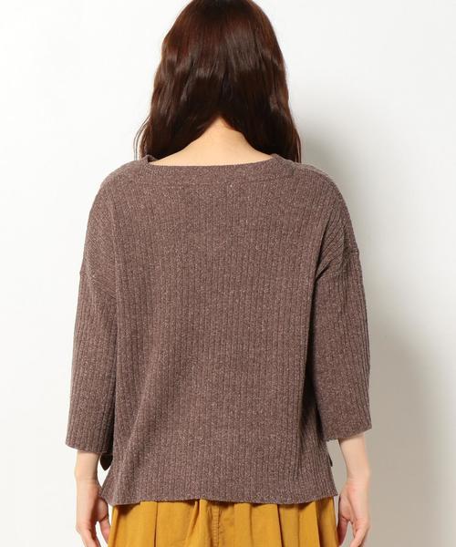 Another Edition（アナザーエディション）の「スラブリブプルオーバー/AEBC　ＣＯスラブリブＰＯ◆（ニット/セーター・レディース・オフホワイト/ブラウン・フリー）」の3枚目の写真