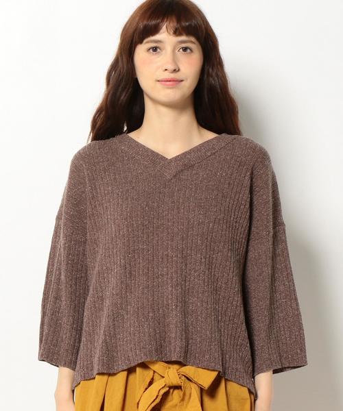 Another Edition（アナザーエディション）の「スラブリブプルオーバー/AEBC　ＣＯスラブリブＰＯ◆（ニット/セーター・レディース・オフホワイト/ブラウン・フリー）」の4枚目の写真