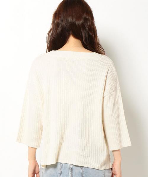 Another Edition（アナザーエディション）の「スラブリブプルオーバー/AEBC　ＣＯスラブリブＰＯ◆（ニット/セーター・レディース・オフホワイト/ブラウン・フリー）」の10枚目の写真