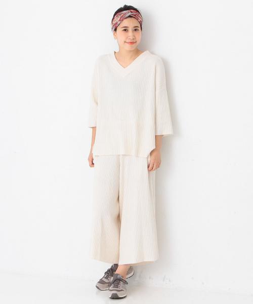 Another Edition（アナザーエディション）の「スラブリブプルオーバー/AEBC　ＣＯスラブリブＰＯ◆（ニット/セーター・レディース・オフホワイト/ブラウン・フリー）」の12枚目の写真