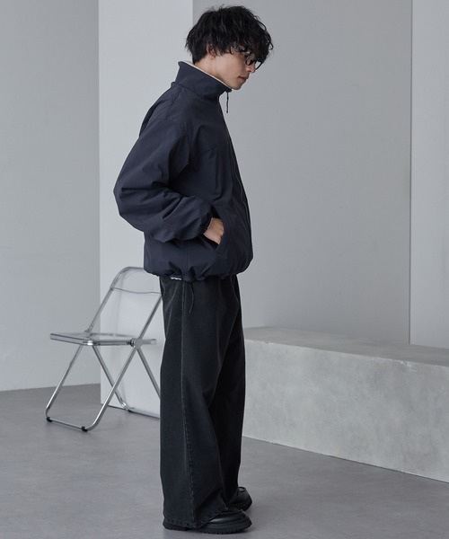 2WAYリバーシブル ナイロン×ボアドロストスタンドブルゾン