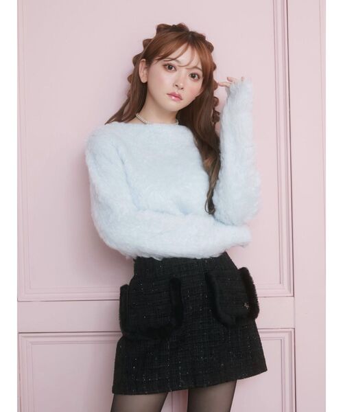 もこもこニット ニット セーター もこもこ Vネックニット レディース : ZOZOTOWN
