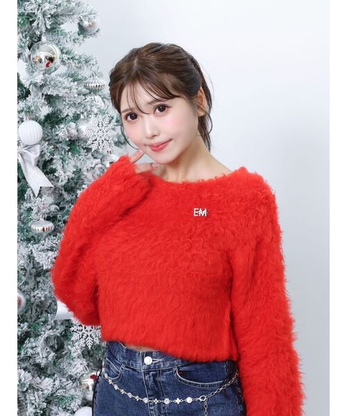 EATME（イートミー）の「モコモコニットTOP（ニット/セーター・レディース・オフホワイト/グレー/ブルー/レッド・FREE）」の7枚目の写真