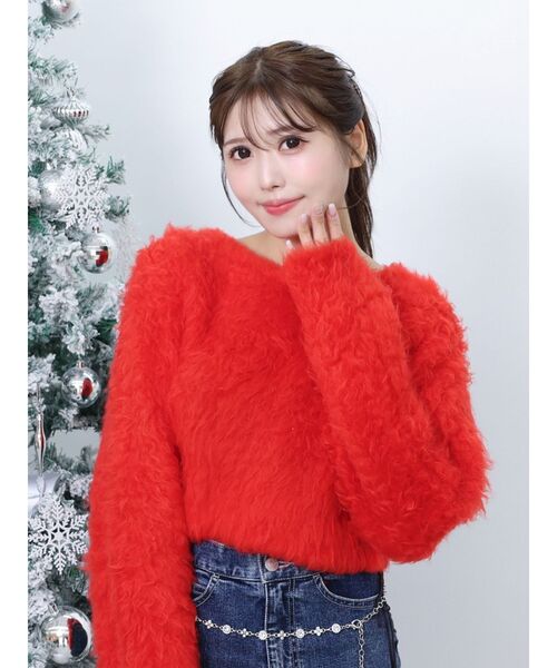 EATME（イートミー）の「モコモコニットTOP（ニット/セーター・レディース・オフホワイト/グレー/ブルー/レッド・FREE）」の8枚目の写真