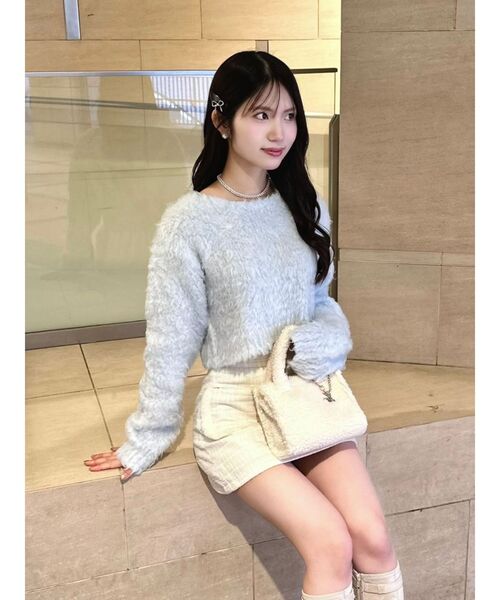 EATME（イートミー）の「モコモコニットTOP（ニット/セーター・レディース・オフホワイト/グレー/ブルー/レッド・FREE）」の10枚目の写真