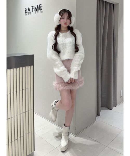 EATME（イートミー）の「モコモコニットTOP（ニット/セーター・レディース・オフホワイト/グレー/ブルー/レッド・FREE）」の13枚目の写真