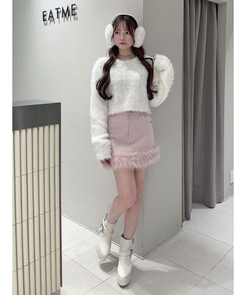 EATME（イートミー）の「モコモコニットTOP（ニット/セーター・レディース・オフホワイト/グレー/ブルー/レッド・FREE）」の14枚目の写真