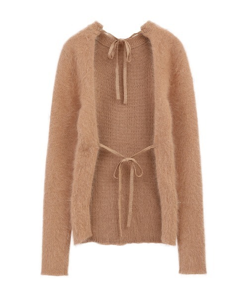 ANGOLA BACK OPEN KNIT TOPS（ニット/セーター）｜CLANE（クラネ）の