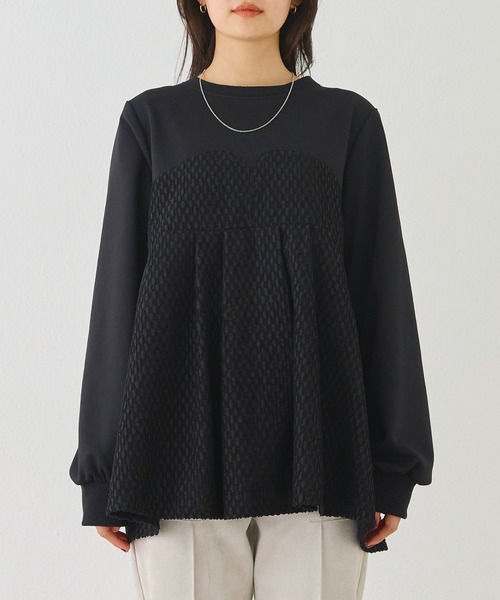 LAVEANGE(ラビアンジェ)の「フェイクアンサンブルプルオーバー(Tシャツ/カットソー・レディース・ブラック/チャコールグレー・M/5L/4L/3L/LL)」の22枚目の写真