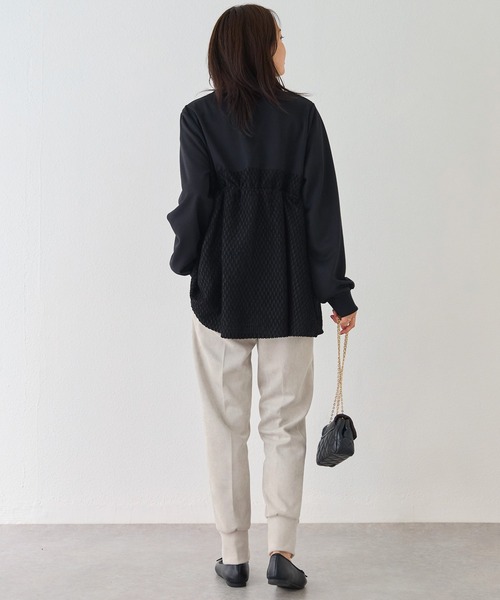 LAVEANGE(ラビアンジェ)の「フェイクアンサンブルプルオーバー(Tシャツ/カットソー・レディース・ブラック/チャコールグレー・M/5L/4L/3L/LL)」の11枚目の写真