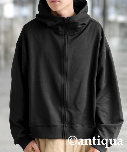 antiqua(アンティカ)の「ショートジップパーカー(パーカー・レディース・ホワイト/チャコールグレー/ブラック・ONESIZE)」の21枚目の写真