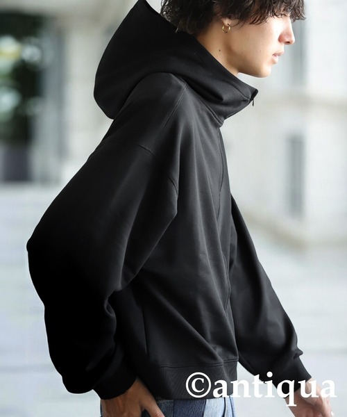 antiqua(アンティカ)の「ショートジップパーカー(パーカー・レディース・ホワイト/チャコールグレー/ブラック・ONESIZE)」の16枚目の写真