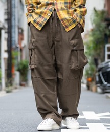 ROOT THREE | 【3】ポリツイル ワイドカーゴパンツ(カーゴパンツ)