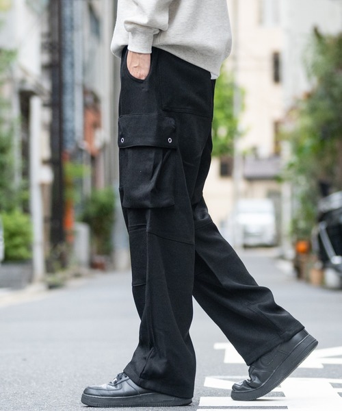 ROOT THREE（ルートスリー）の「【3】ポリツイル ワイドカーゴパンツ（カーゴパンツ・メンズ・ブラウン/グレー/ネイビー/ブラック・MEDIUM/LARGE/X-LARGE）」の6枚目の写真