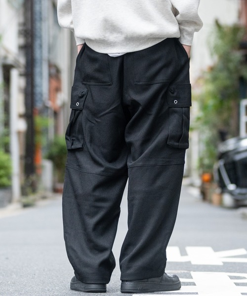 ROOT THREE（ルートスリー）の「【3】ポリツイル ワイドカーゴパンツ（カーゴパンツ・メンズ・ブラウン/グレー/ネイビー/ブラック・MEDIUM/LARGE/X-LARGE）」の7枚目の写真